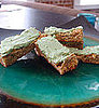 Finished Peanut Butter Oat Cookies with Cream Cheese Frosting 