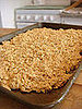 Spreading the dough on the cookie sheet