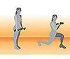 Circuit Two: Backward Lunge With Bicep Curls