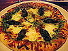 Kale, Spinach Pesto, and Chevre Pizza