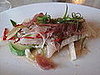 Blackfin Tuna Bacon and Speckled Hine Tiradito 