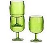 Acrylic Stacking Wine Glasses