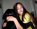 a real life hugging dog...I didn't know such a thing existed