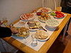 The appetizer table.