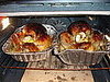 Two herb-brined turkeys.