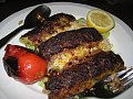Lamb Kubideh with leftover basmati rice and roasted tomato! my bf loved it, yay