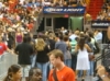 People lining up for their 30 second shot. 