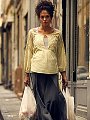 Angelina, while filming "A Mighty Heart".