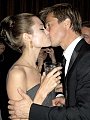Brad and Angie share a private moment...