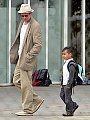 Brad picking son Maddox up from school. (Prague)