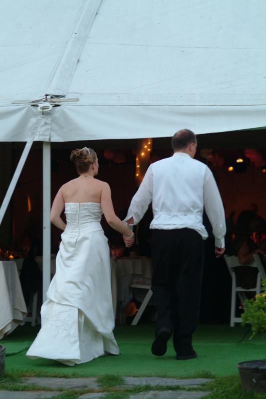 On our wedding day!