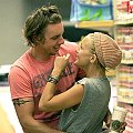 Back from Boston, Kate Hudson takes a walk down the aisle – of the supermarket! – and steals a kiss from new guy Dax Shepard dur