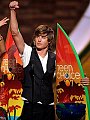 Zac Efron raises his fist, declaring victory for all dreamboats Sunday at FOX's 2007 Teen Choice Awards. The High School Musical