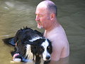 Dad and Sully in FREEZING water!