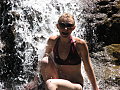 Sitting in the waterfall.