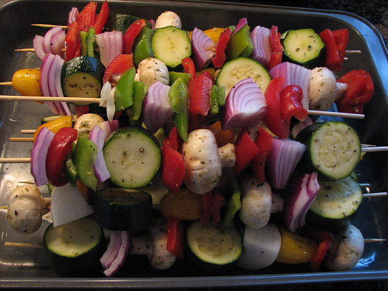 Kebabs.  Not yet grilled.