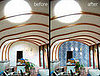 Wall before and after