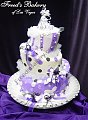 this one could be a bachellorette party cake . its cute , but not for the actual wedding .