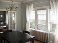 Dining room facing windows