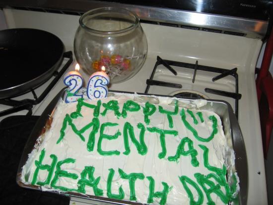 Cake I made for the bf's bday. I always look up a funny holiday that his bday is on and use that.