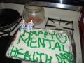 Cake I made for the bf's bday. I always look up a funny holiday that his bday is on and use that.