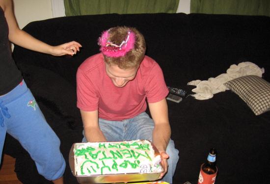 Laughing at the holiday I found this year (last year was columbus day!)...I made him wear the tiara btw, or he got no cake, lol