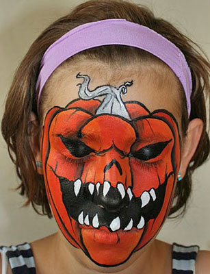 How to Make a Scary Halloween Pumpkin Face Paint Look | POPSUGAR Beauty