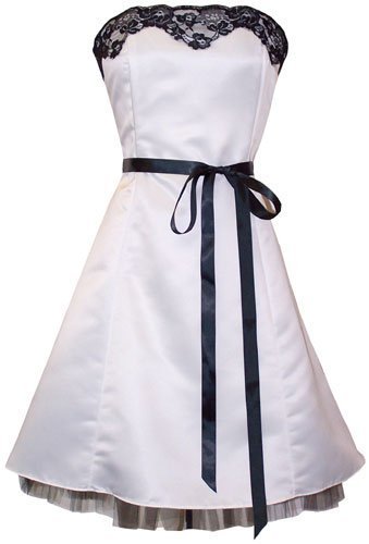 black trim wedding dress